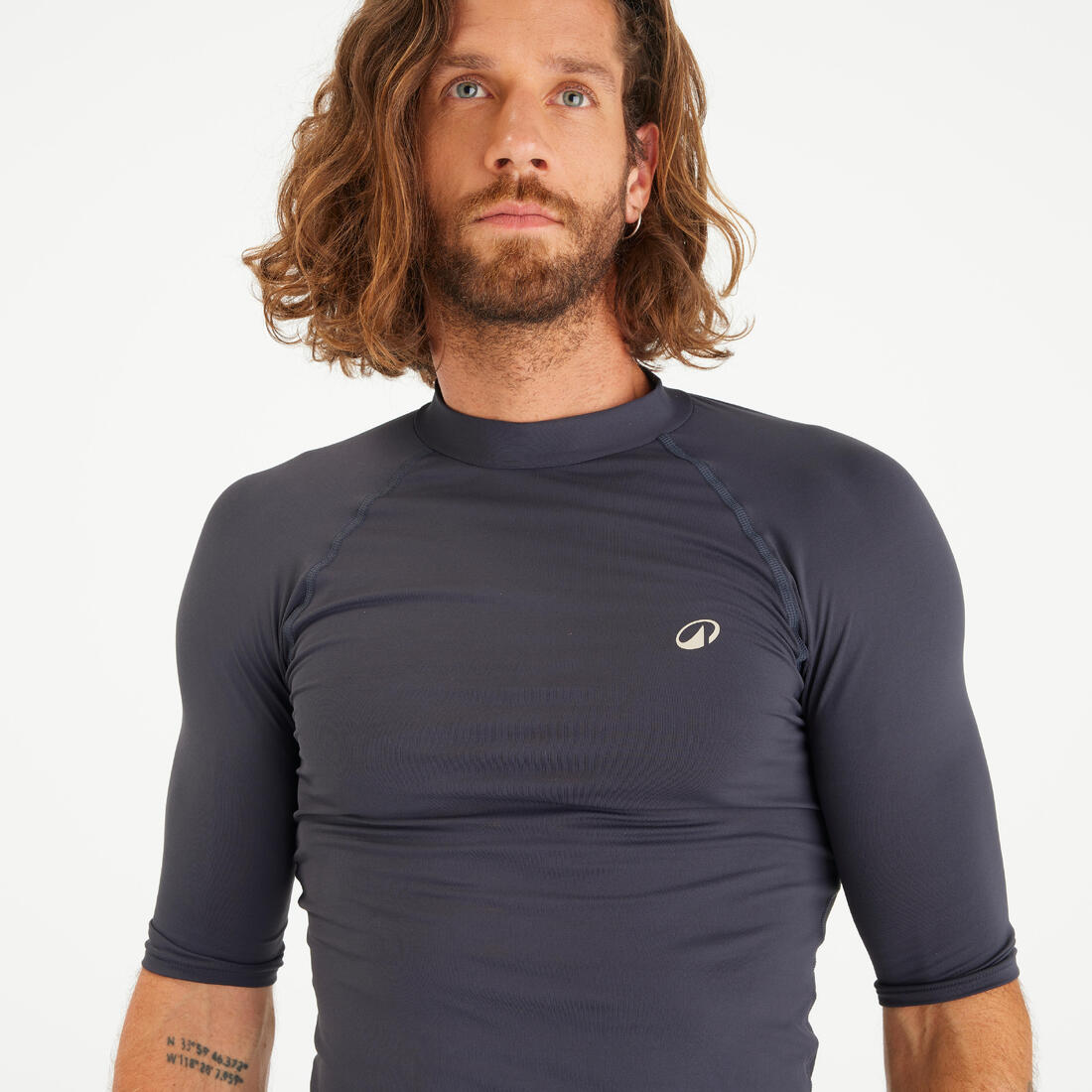 Tee shirt anti uv surf top 100 manches courtes homme