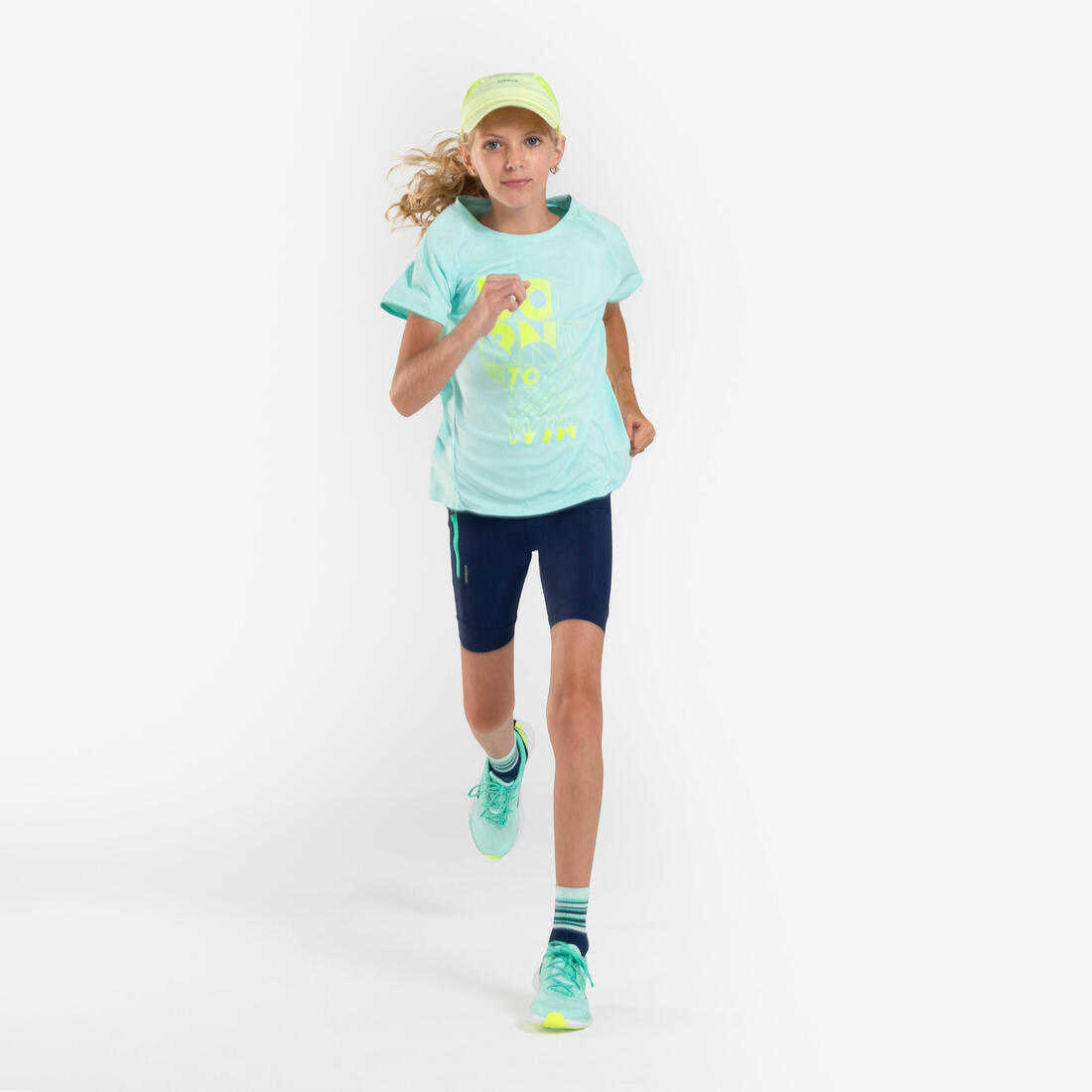 T-shirt de running respirant Fille - KIPRUN DRY+ 500 pastel