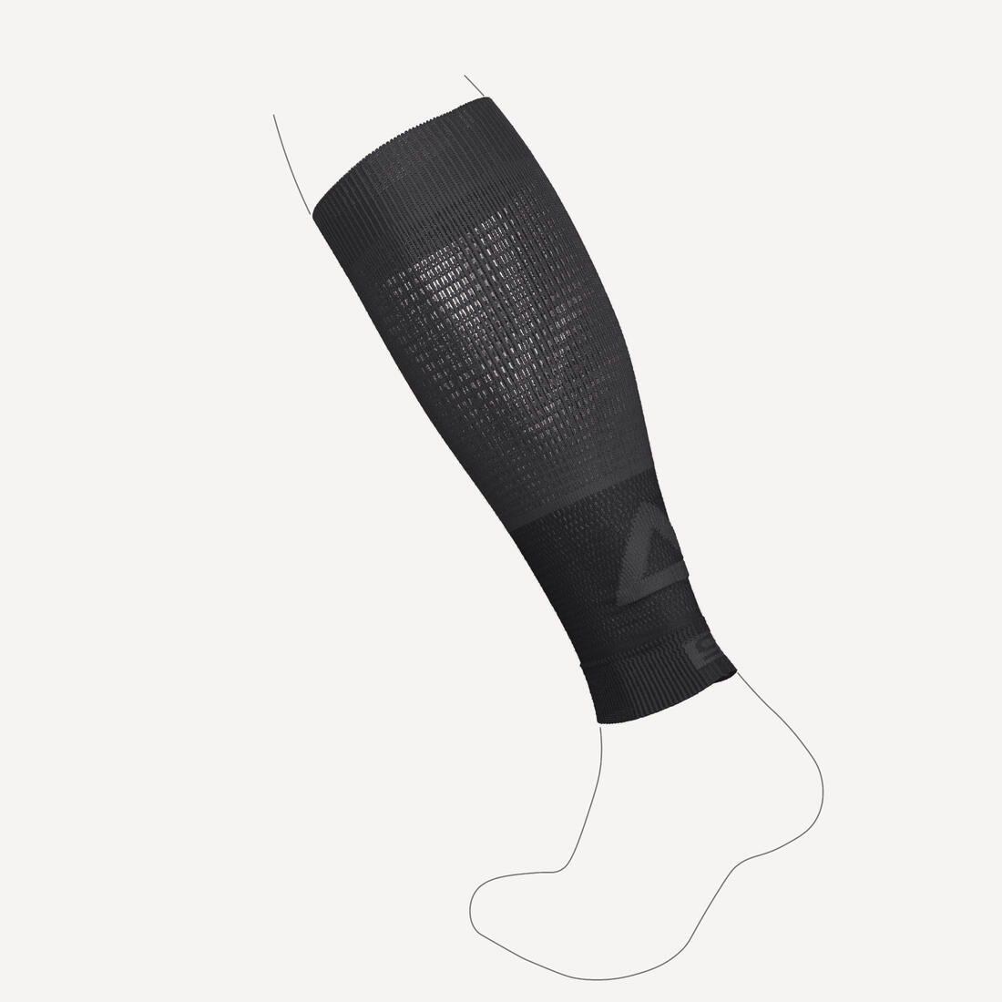 Manchon de compression running KIPRUN 500 noirs