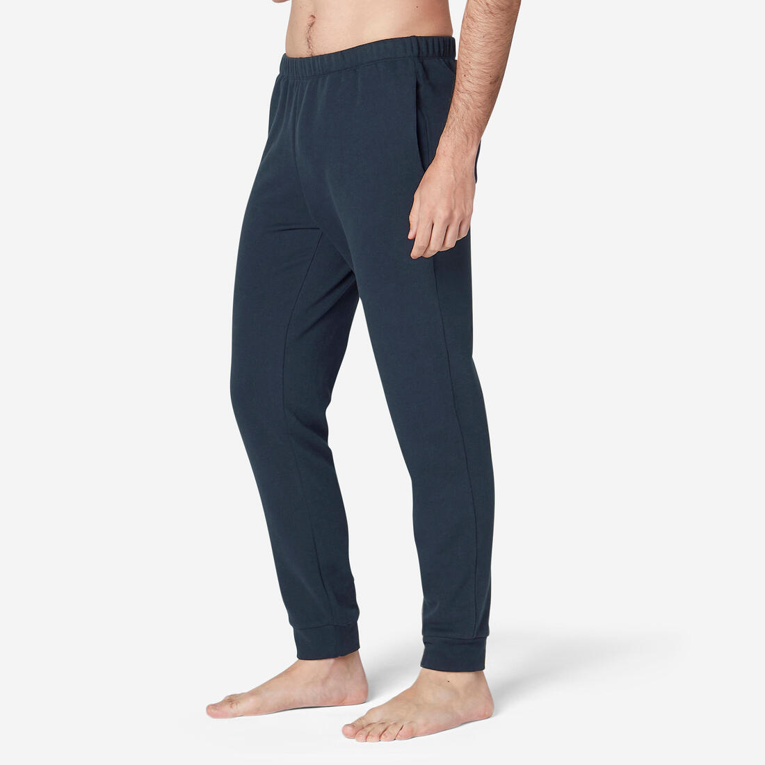 Pantalon jogging chaud fitness homme - 100 noir