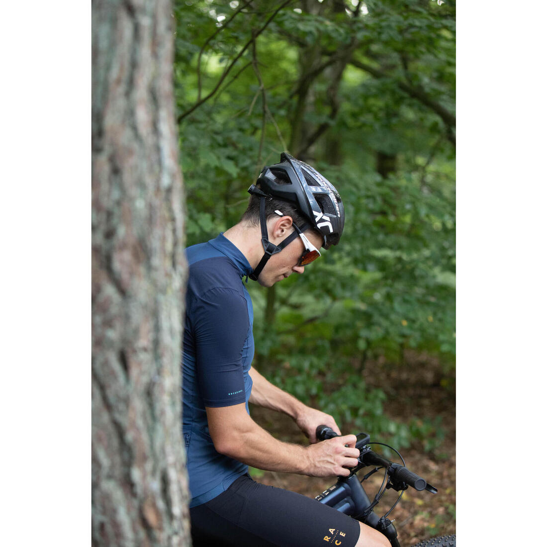 Maillot VTT manches courtes Race Bleu