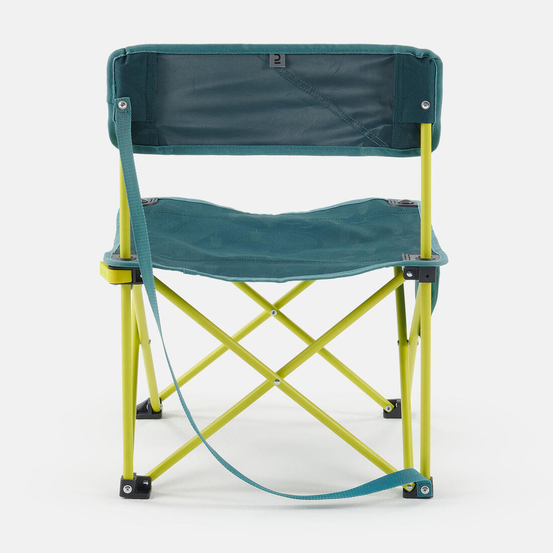 Chaise basse compacte de camping 100 bleue