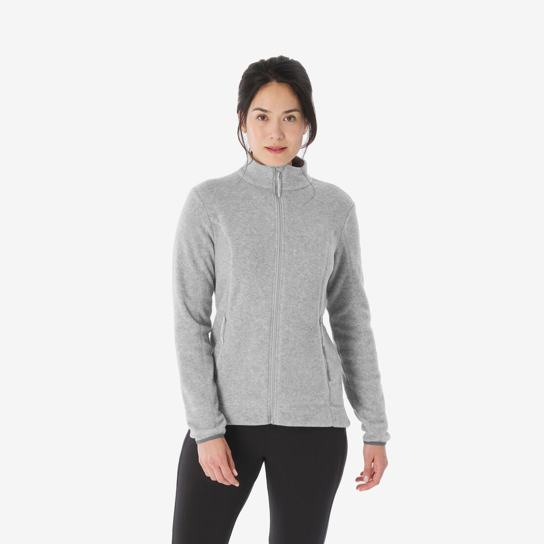 Polaire de randonnée montagne femme, MH100 full zip