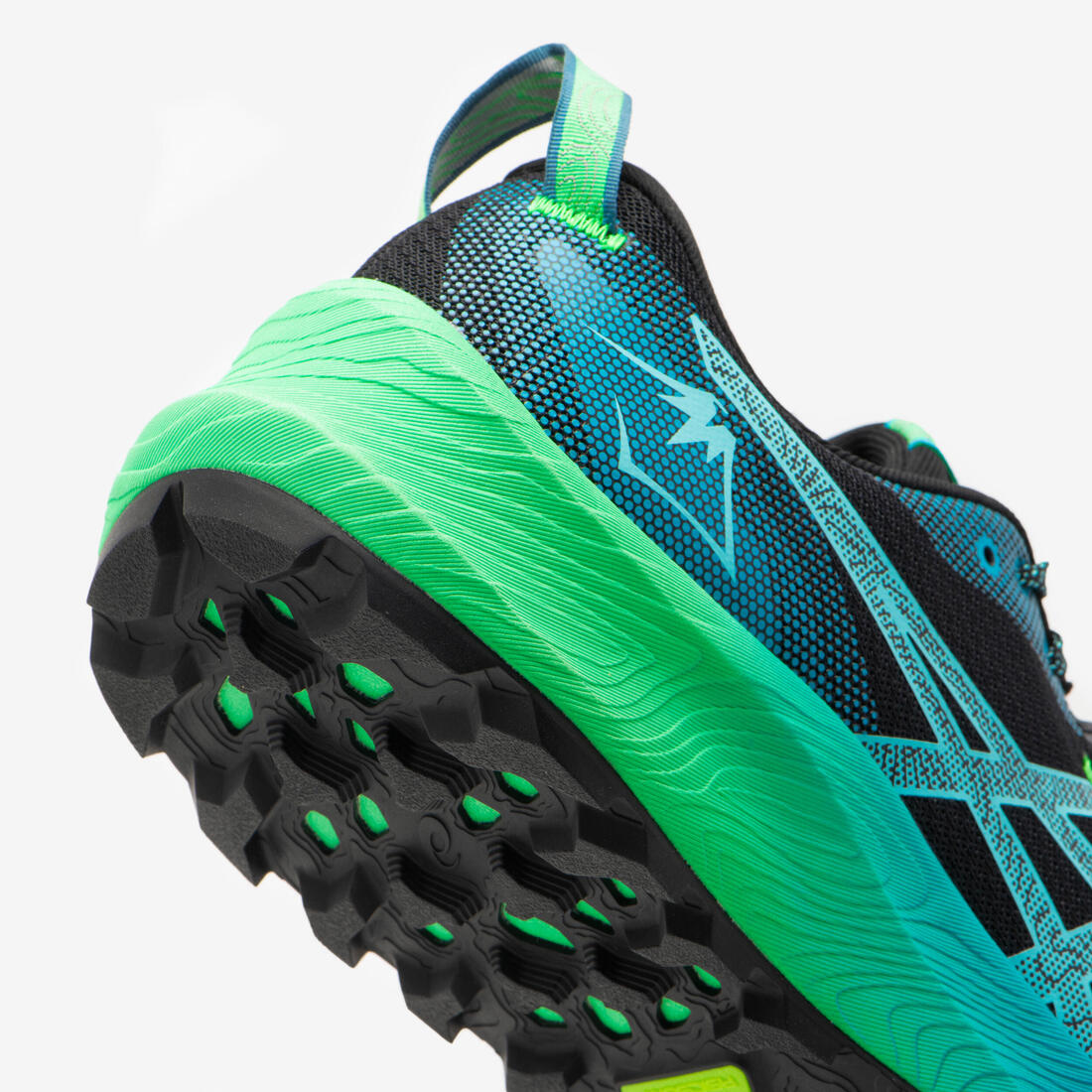 CHAUSSURES DE TRAIL RUNNING HOMME ASICS - GEL-TRABUCO 12 NOIR BLEU VERT