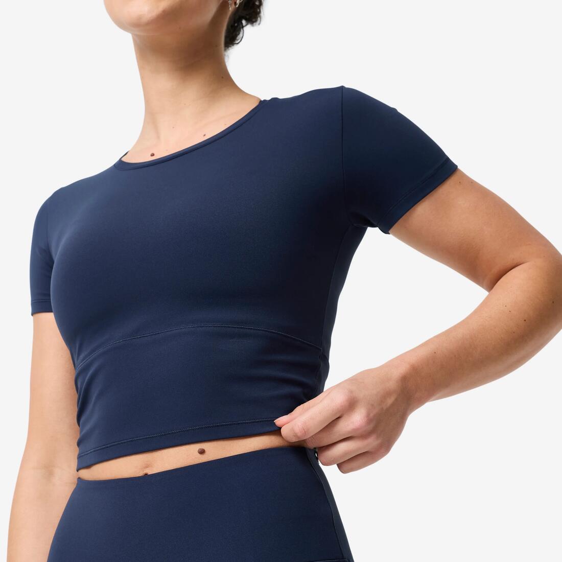 T-shirt de yoga et Pilates extensible et doux femme, Breathe
