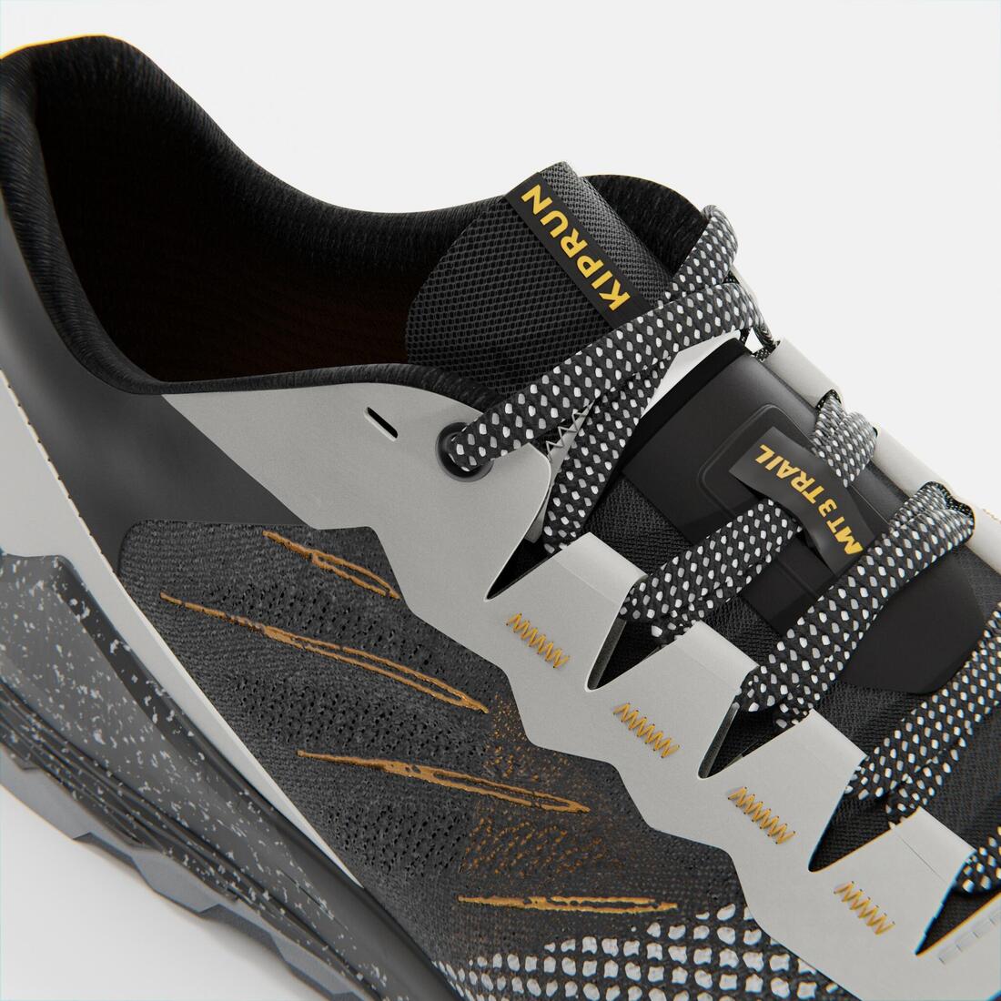 Chaussures de running trail homme, Kiprun mt3, noir blanc