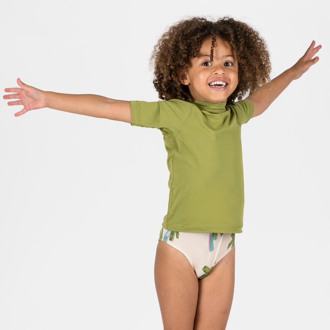 T-shirt anti uv bébé manches courtes corail