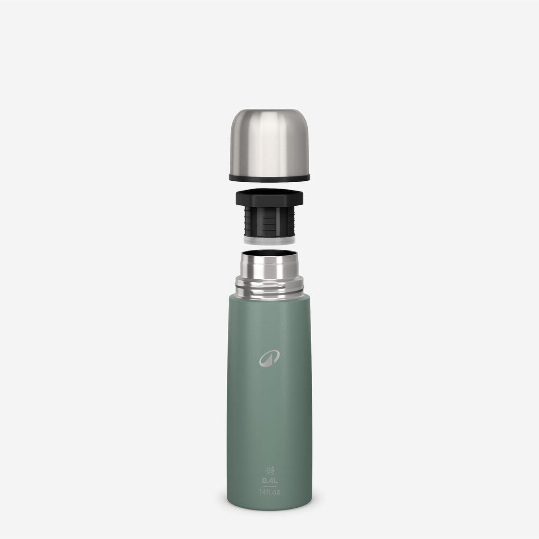 Bouteille isotherme inox 0,4L avec gobelet pour la randonnée