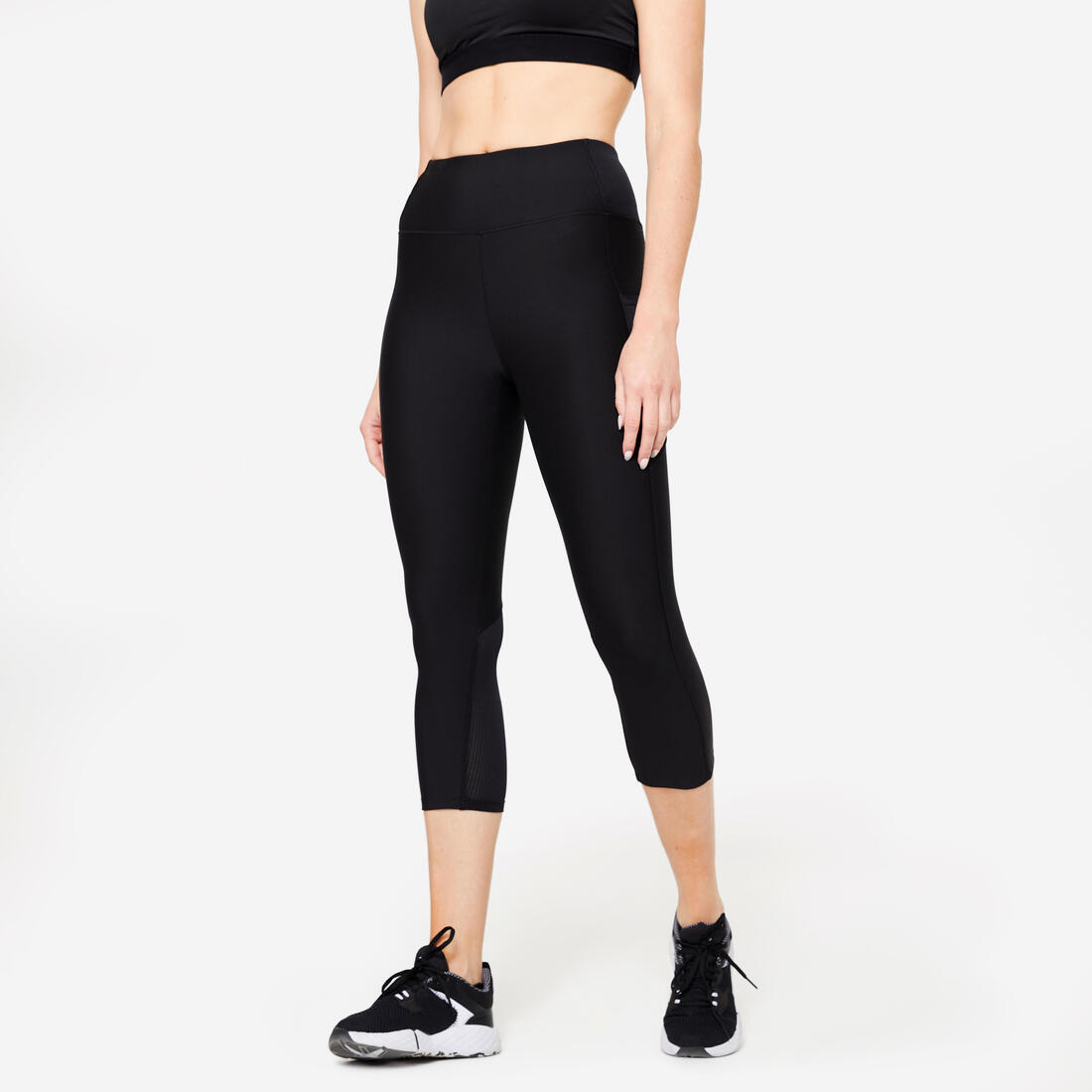 Legging court avec poche téléphone Fitness Cardio Femme Noir