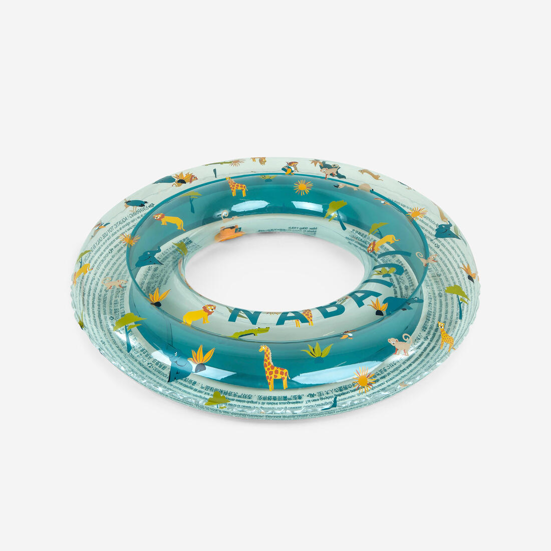 Bouée piscine gonflable 65 cm transparente savane