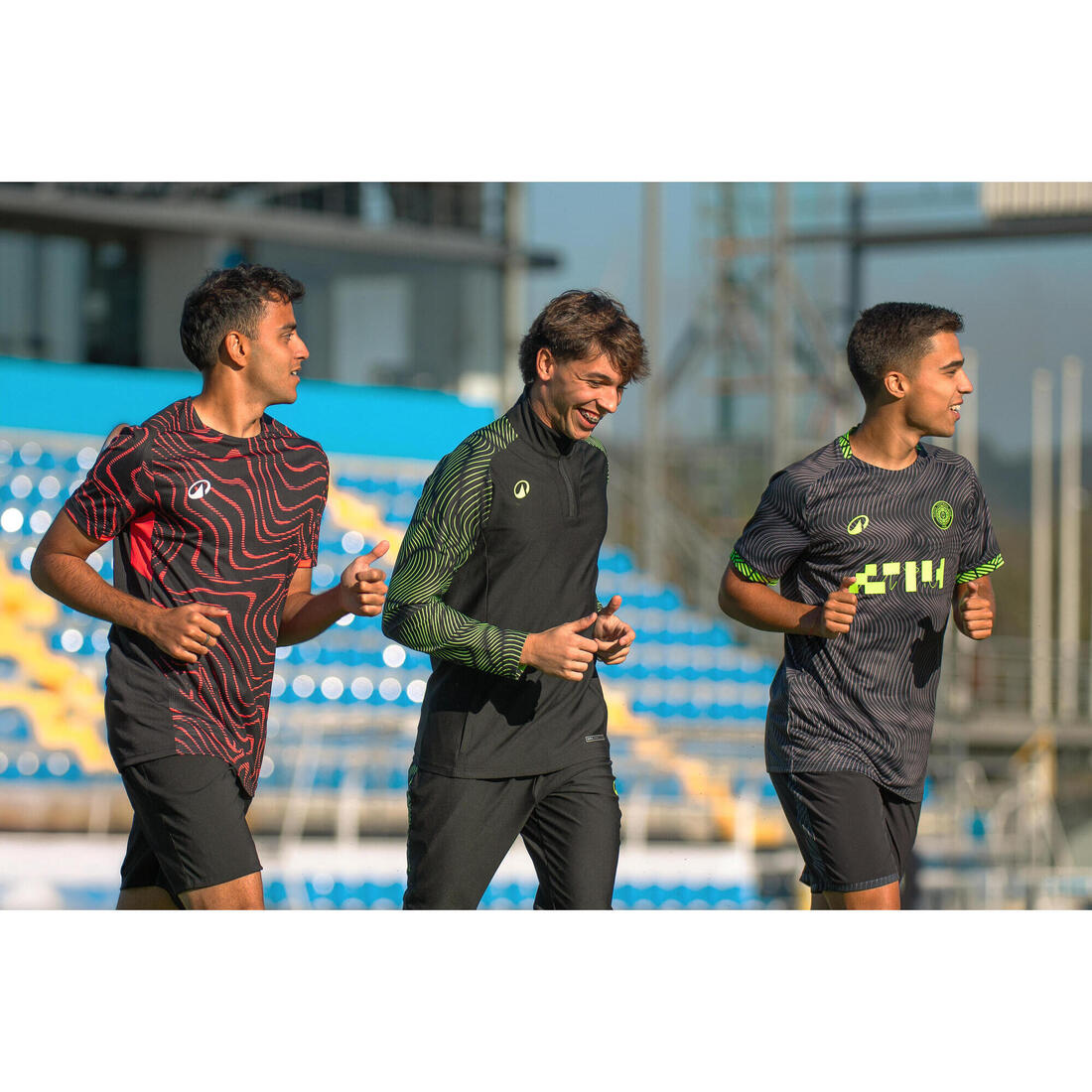 Maillot de football adulte Viralto II wavy noir & jaune fluo