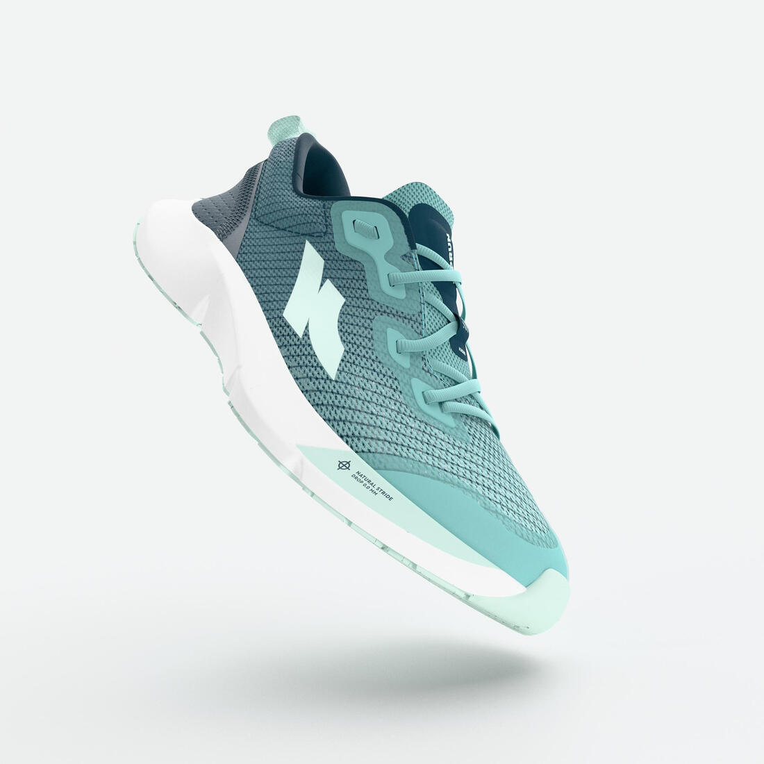 Chaussures de running drop 0 Enfant - KIPRUN KN500 vertes jaunes noires