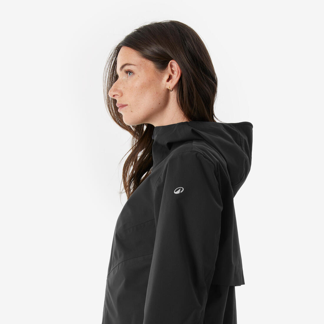 Veste de randonnée imperméable légère longue femme, MH100