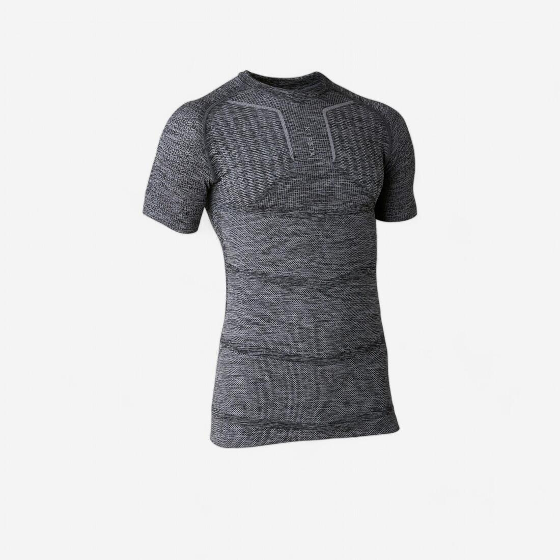 SOUS-VETEMENT THERMIQUE HAUT MANCHES COURTES ADULTE GRIS KEEPDRY 500