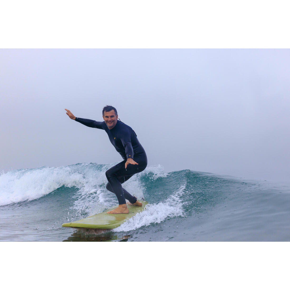 Combinaison intégrale surf, caoutchouc naturel 2/2 mm Homme, Yulex 100 bleu