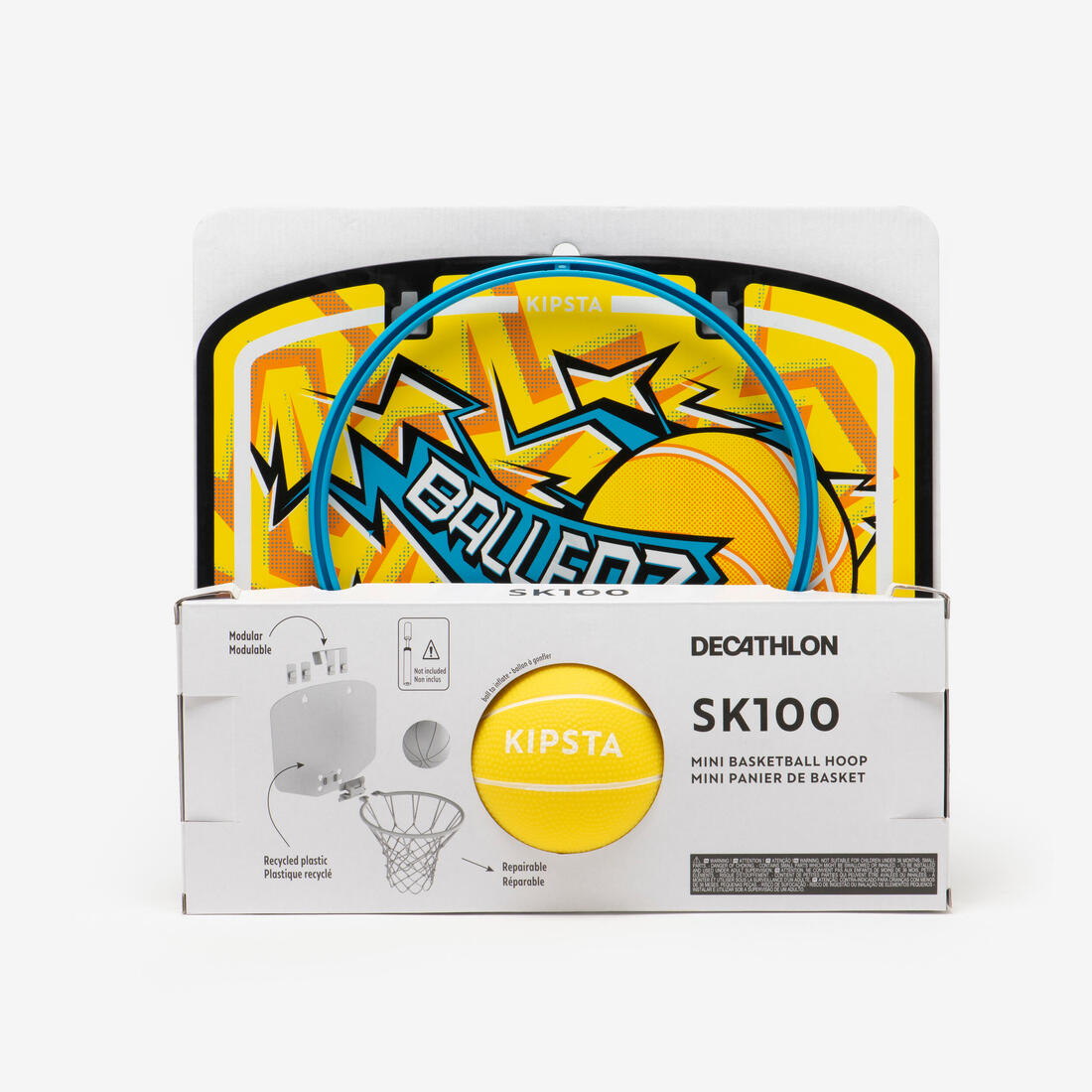 Mini panier de basket - sk100 noir or