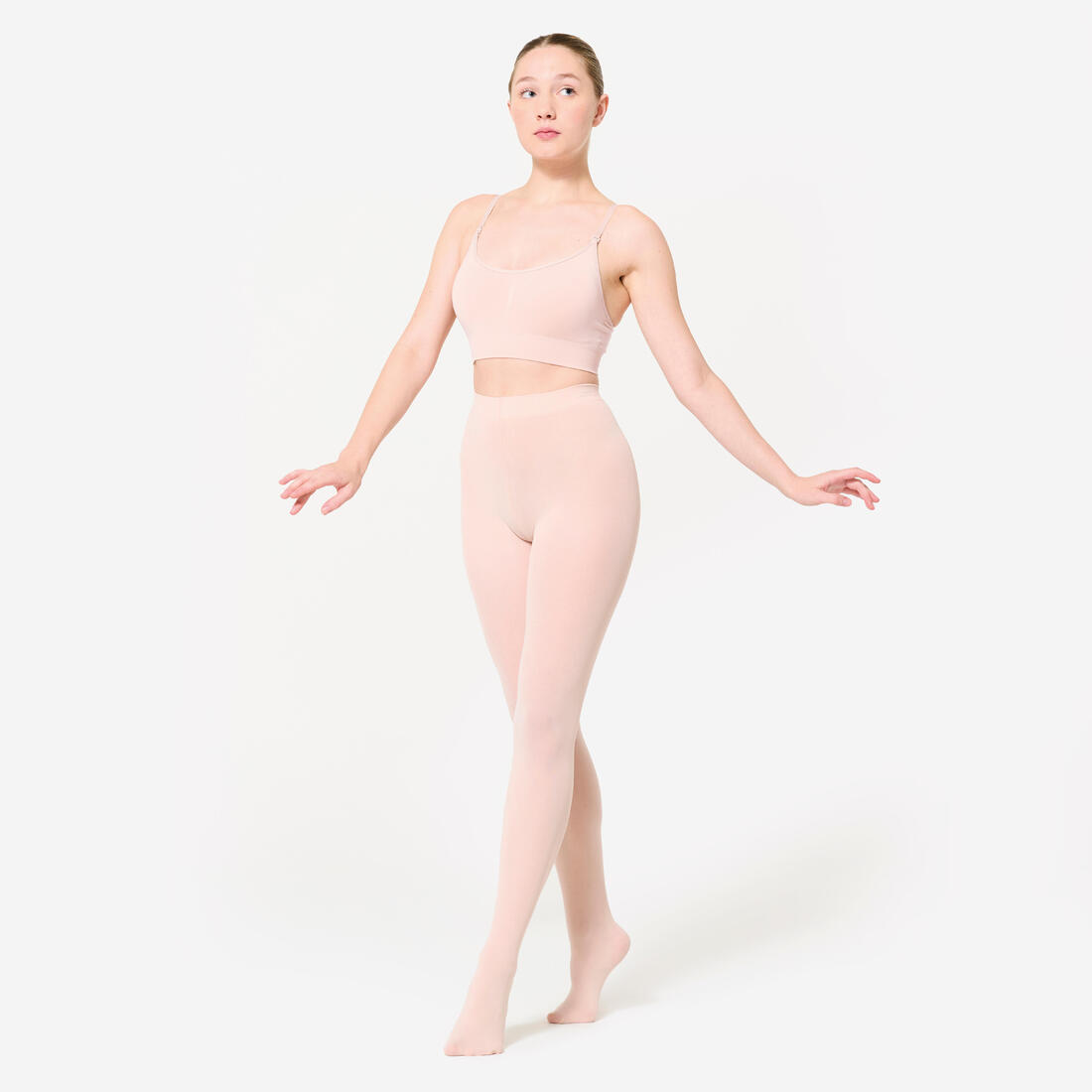 Collants de danse classique avec pieds Femme - Rose