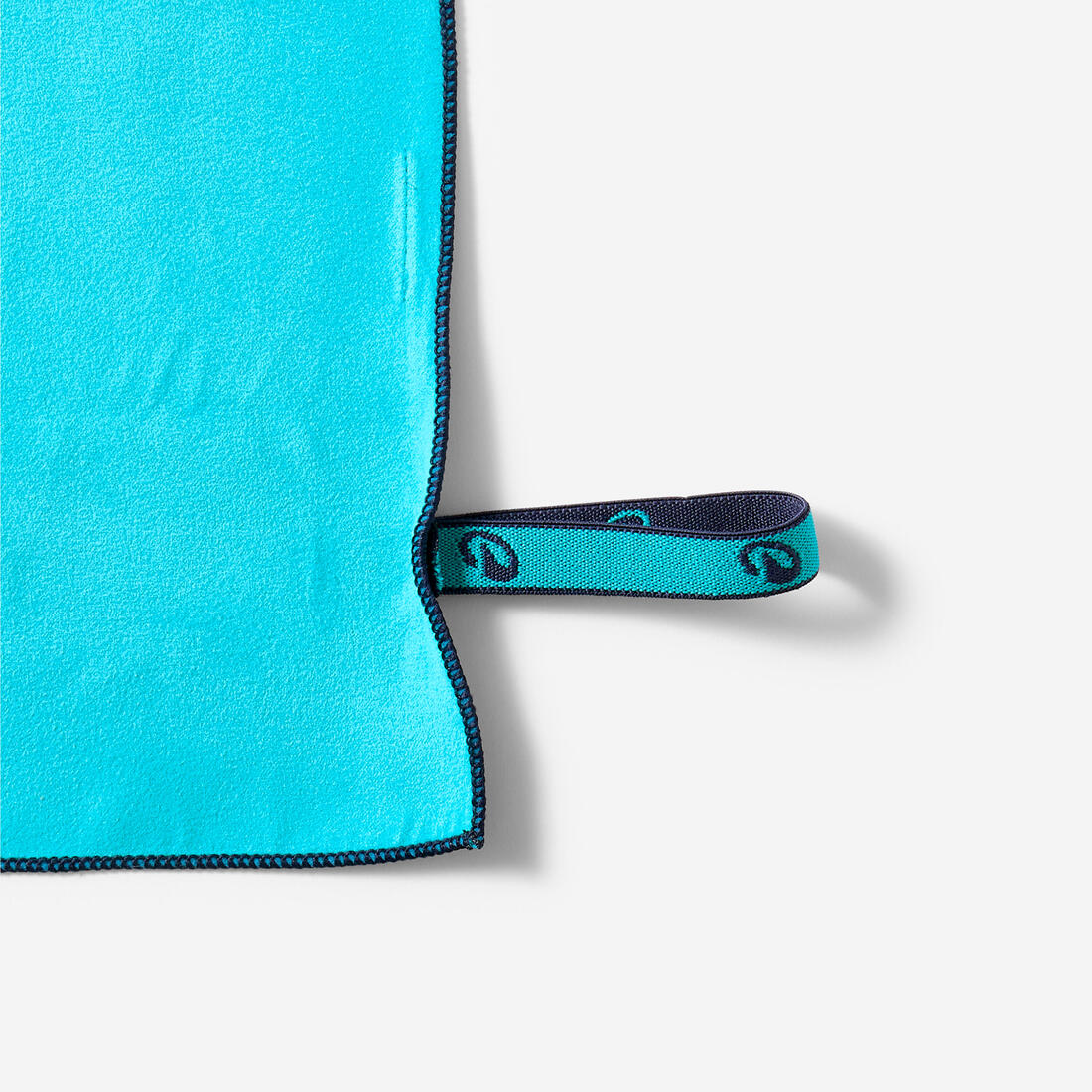 Serviette de bain microfibre double face bleu/vert taille S 39 x 55 cm