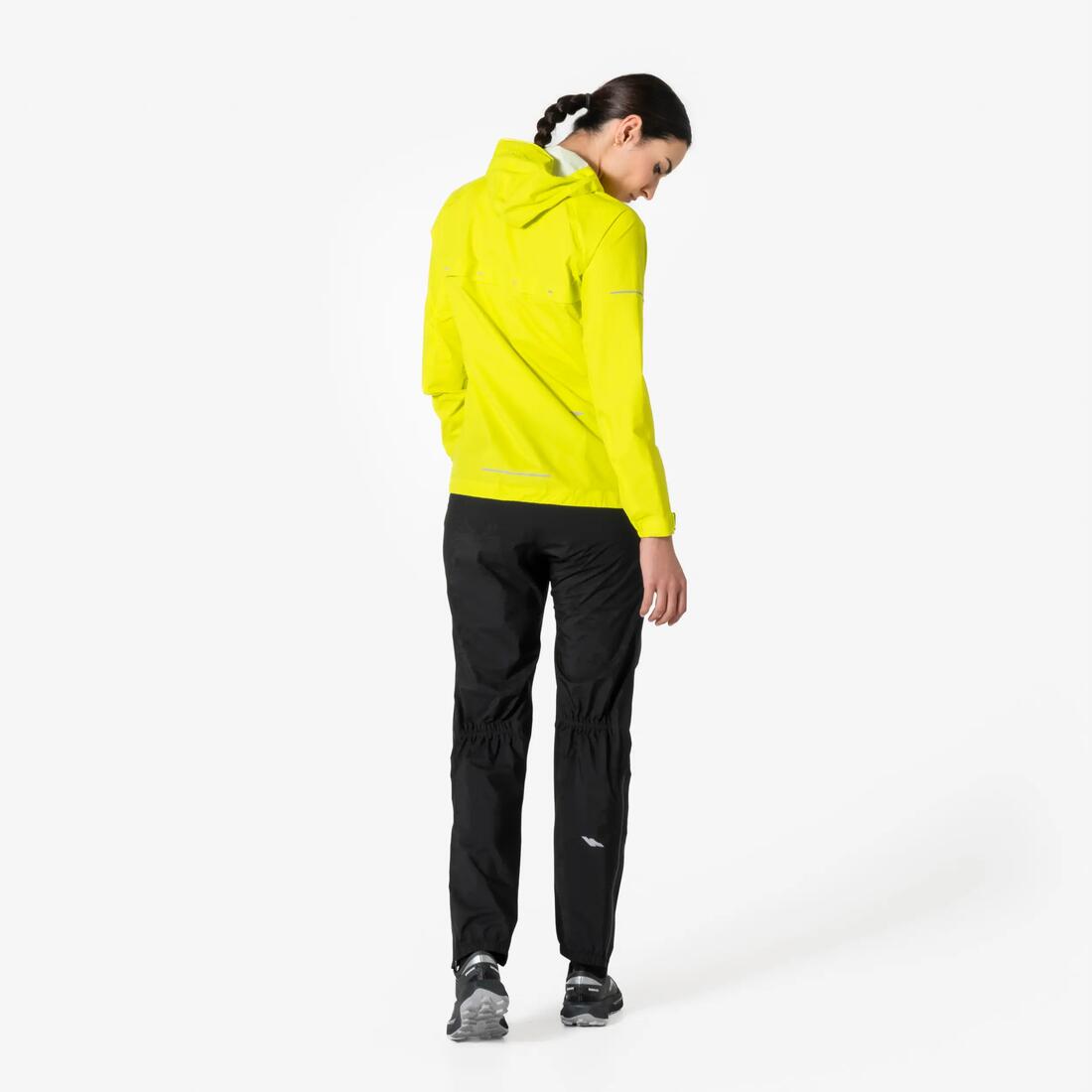 Pantalon imperméable de running & trail running Femme - KIPRUN Run 900 Rain Noir