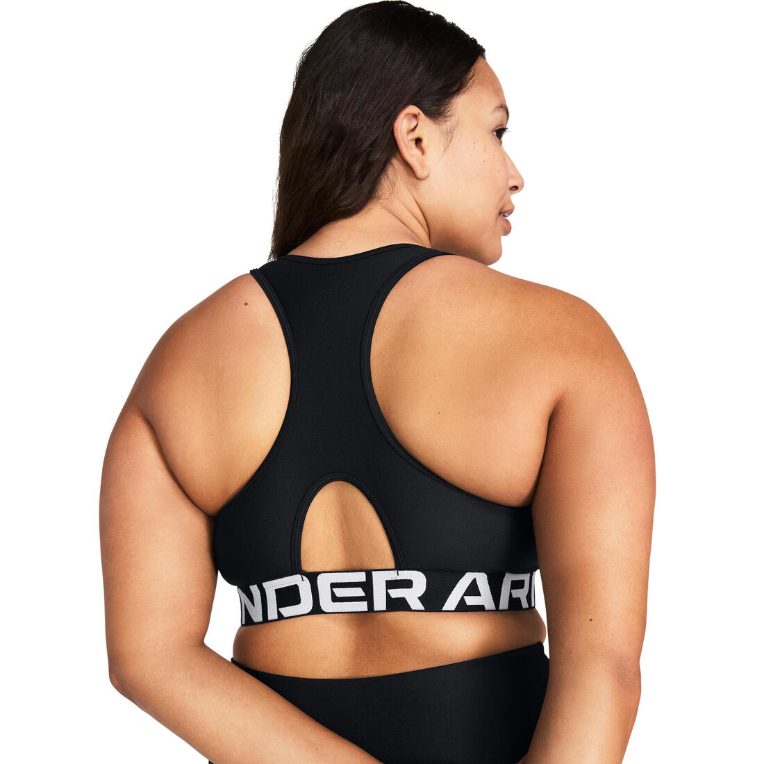 Brassière de sport HeatGear® Armour Mid Branded pour femme, noir