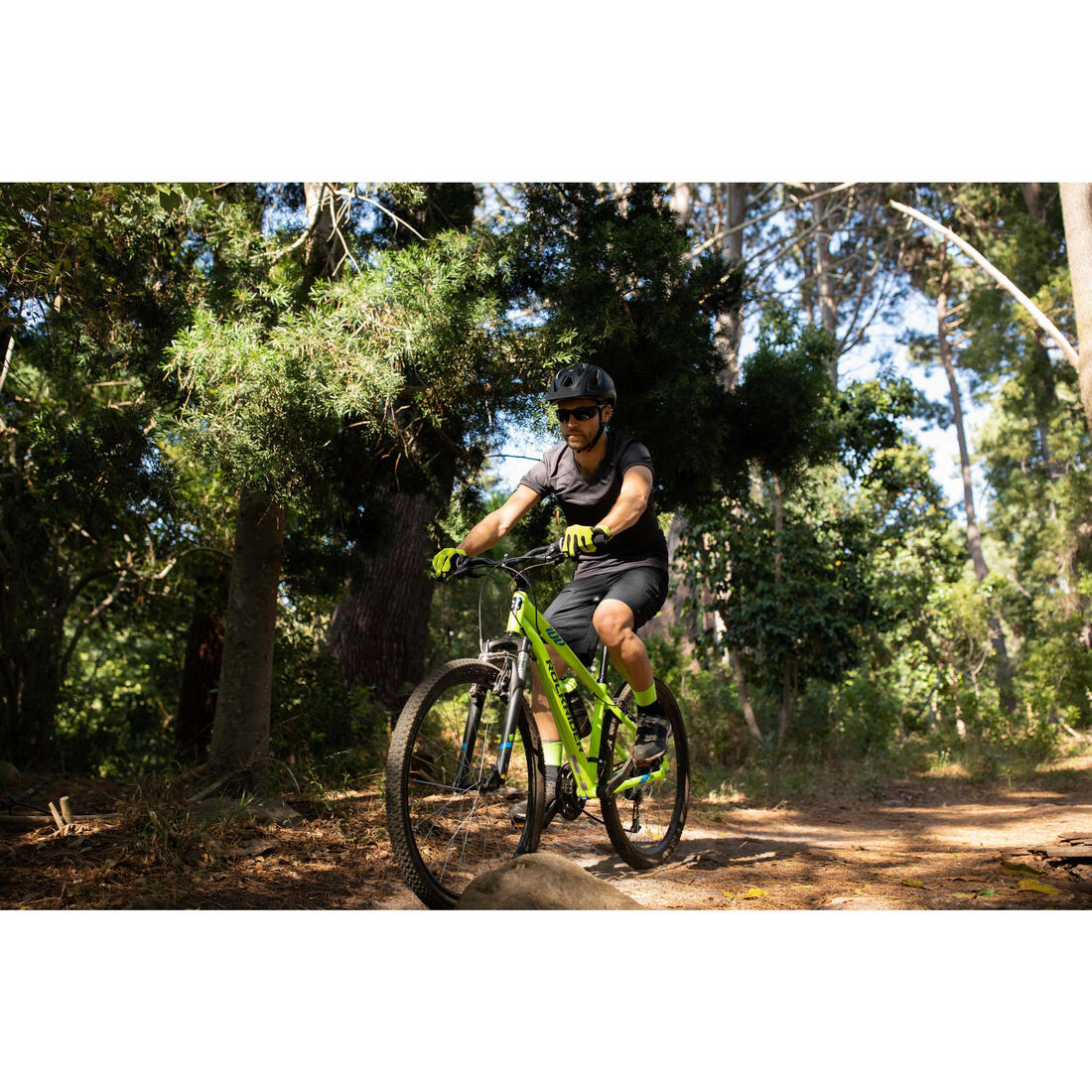 MAILLOT MANCHES COURTES VTT ST 100 HOMME BLEU