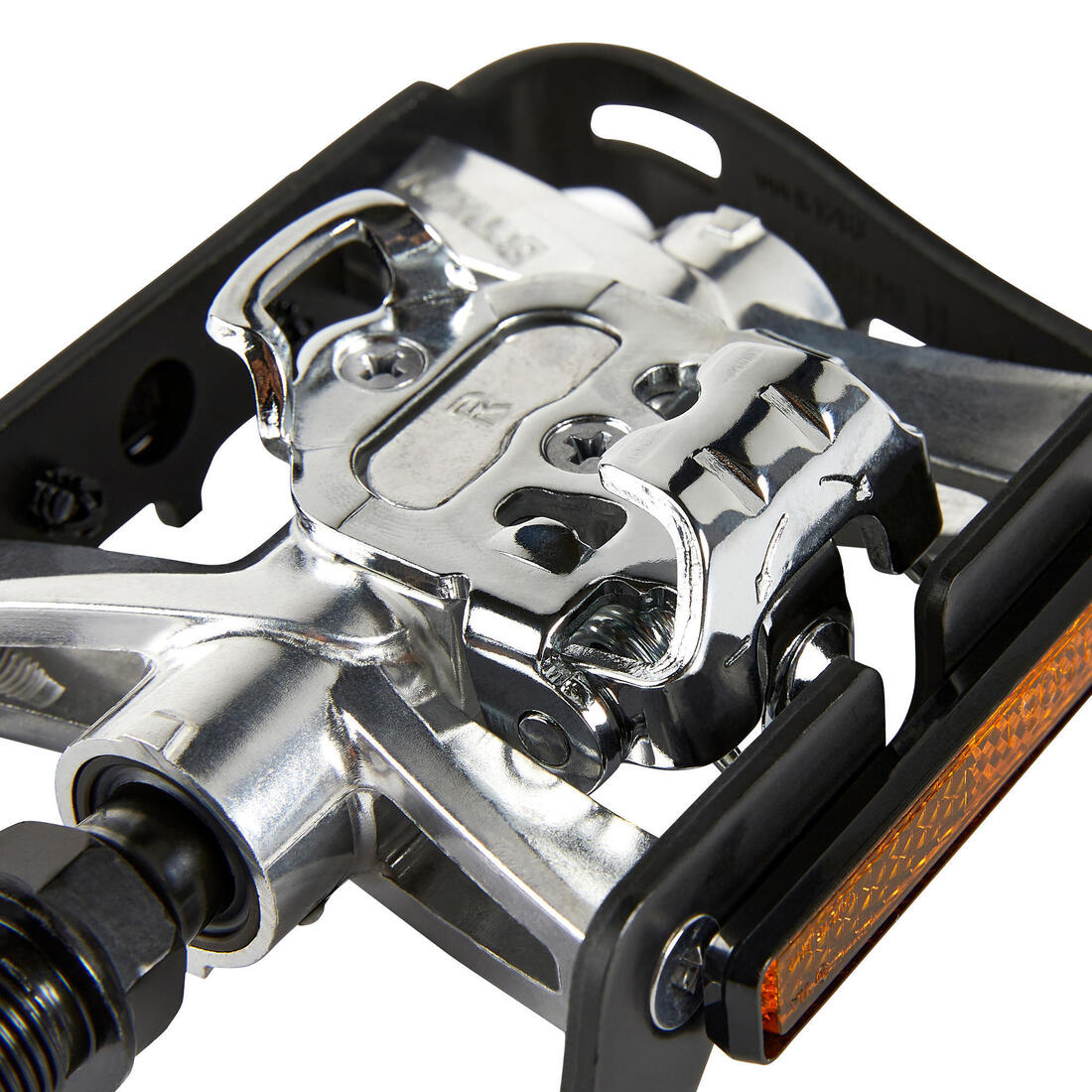 Pédales vtt semi automatiques 500 aluminium noire