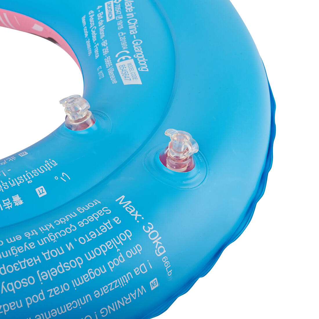 Bouée piscine gonflable 51 cm vert imprimé "PANDAS" pour enfant 3-6 ans