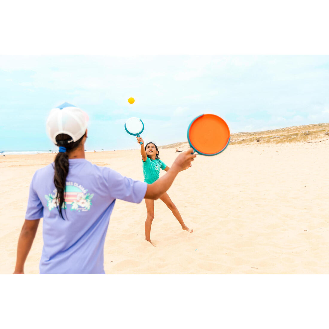 Kit 3 jeux en 1 : Disques volants / sport de raquettes / attrape balle.