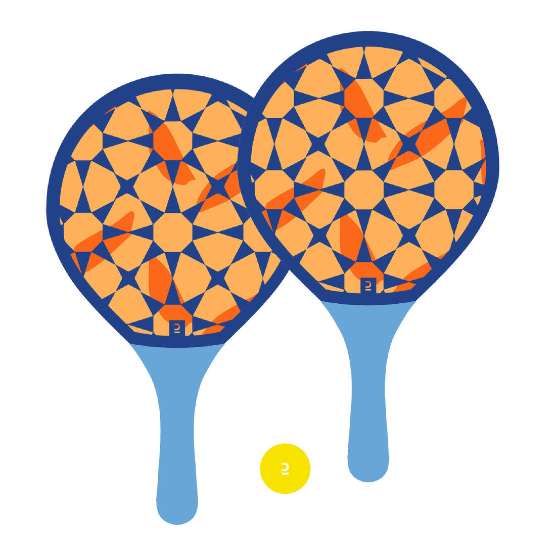 Set raquettes Beach Tennis WOODY RACKET WHITE