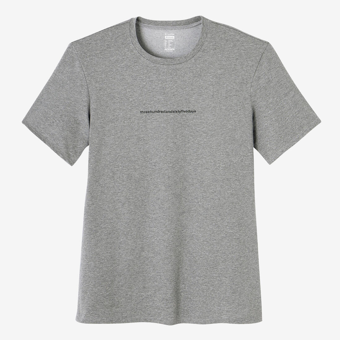 T-shirt fitness manches courtes slim coton col rond homme blanc a imprimé