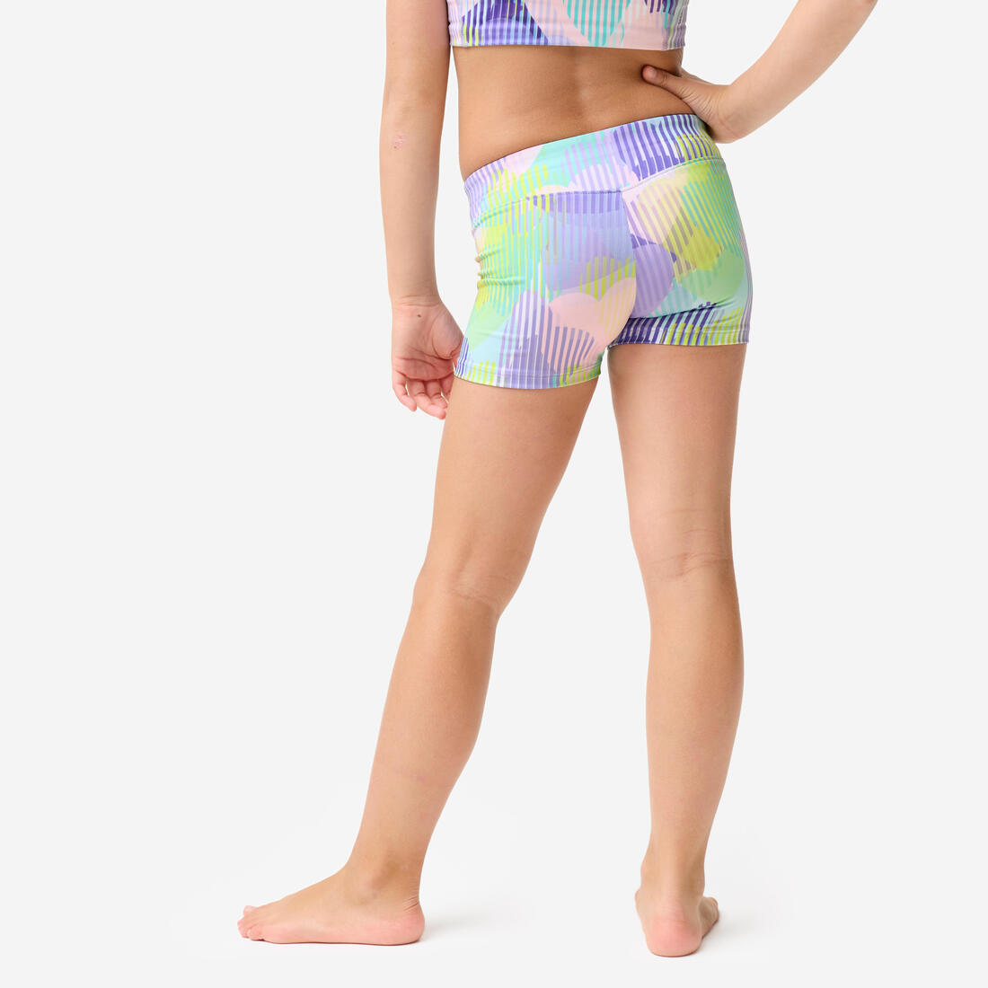 SHORT GYM FILLE NOIR BRILLANT