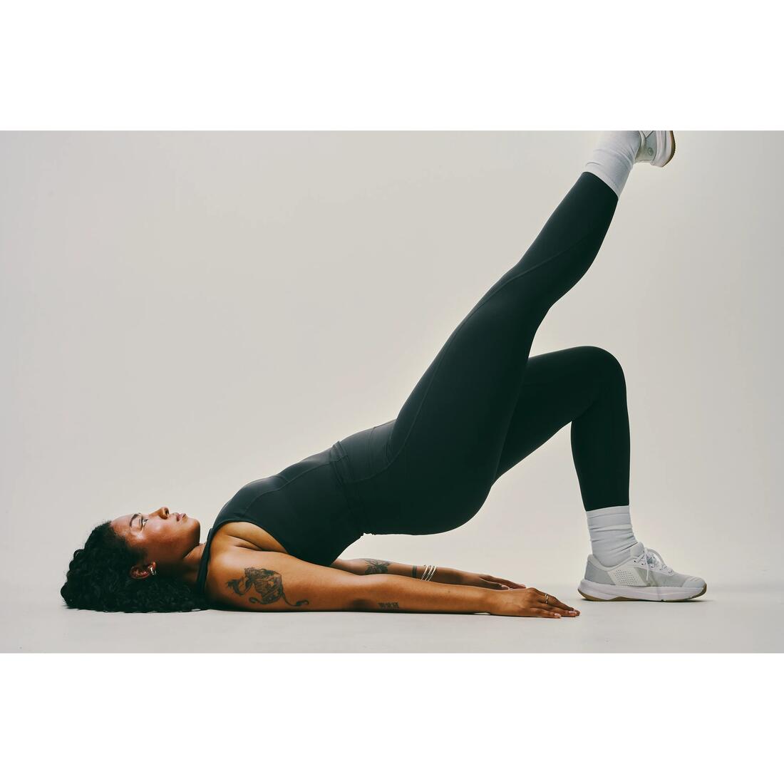 Legging de sport taille haute gainant femme foncé