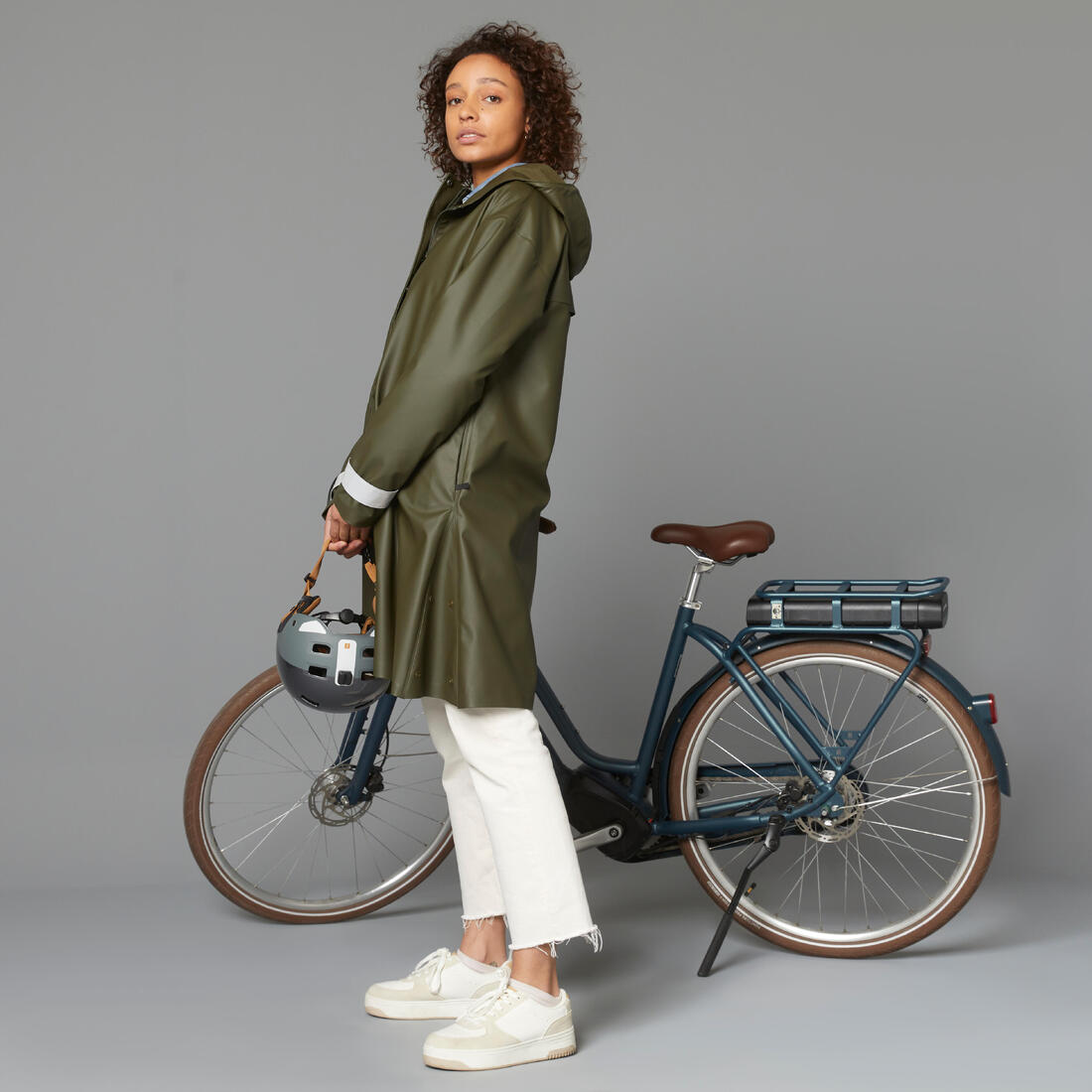 Parka imperméable vélo ville unisexe