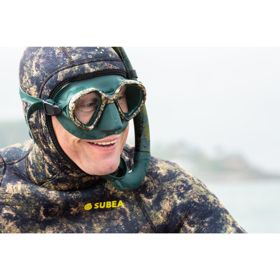 Masque Chasse sous-marine petit Volume - 500 Dual Gris foncé