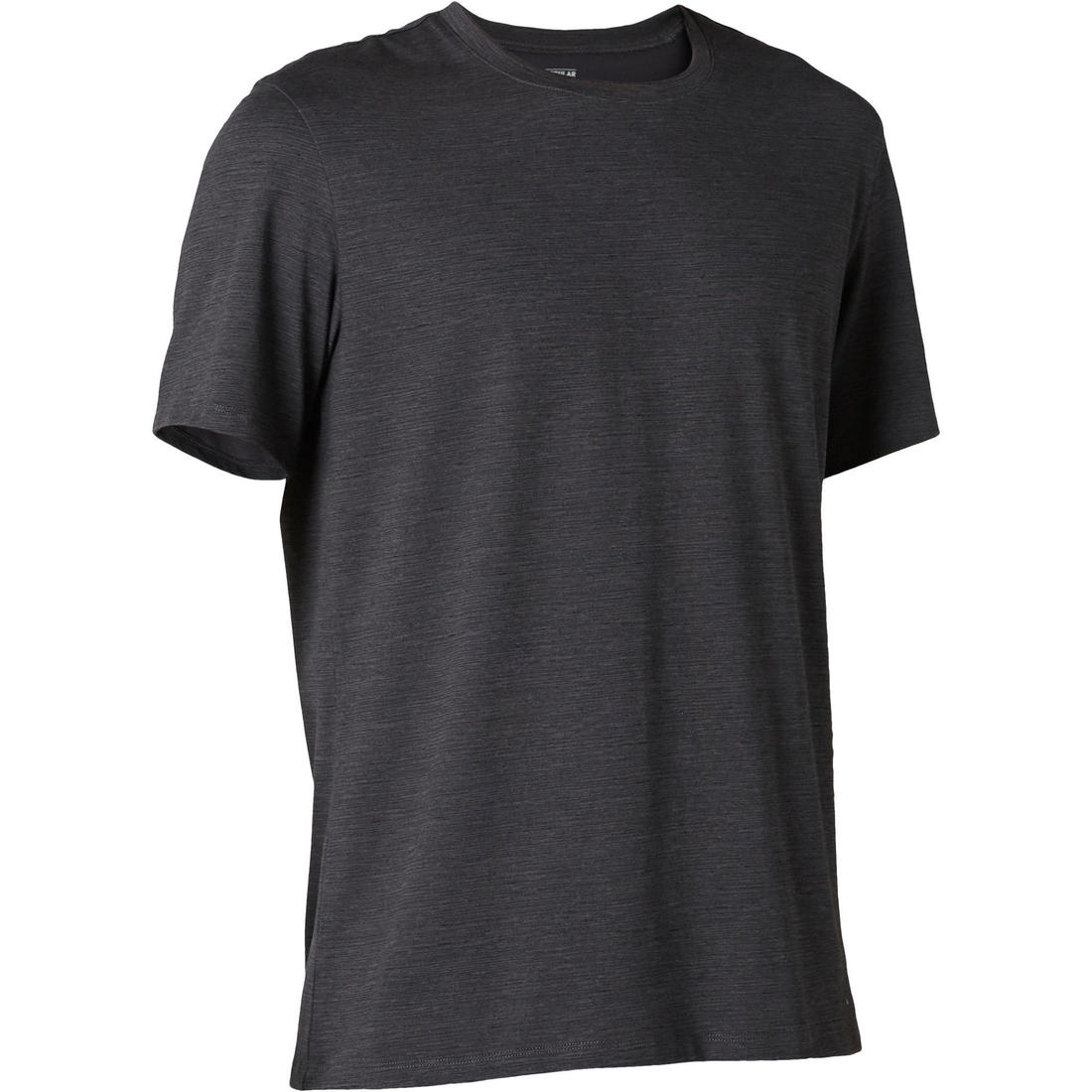 T-shirt fitness manches courtes coton extensible col rond homme rouge grenat