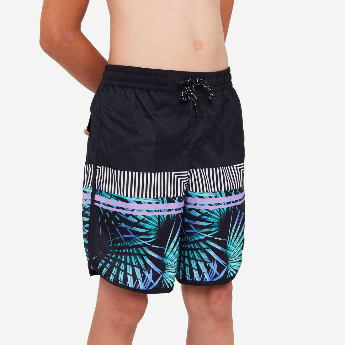 SHORT DE BAIN 500 BLEU CAMO
