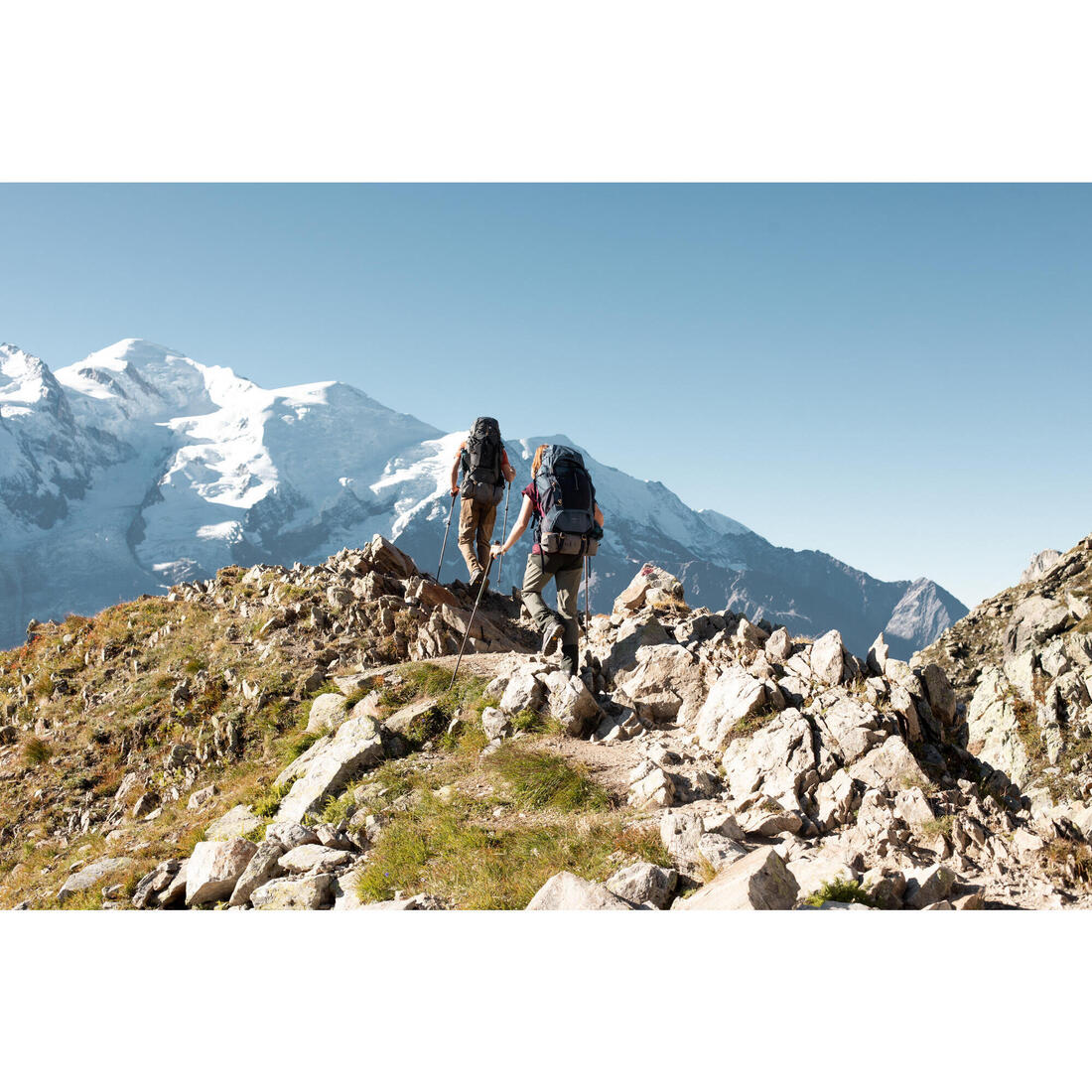Pantalon résistant de trek montagne - MT500 beige - Femme v2