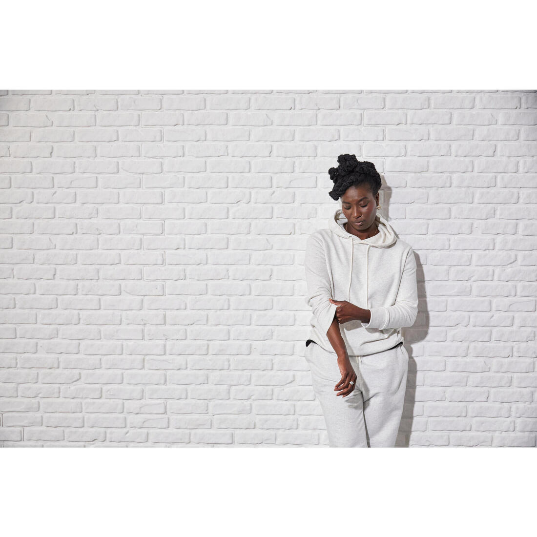 Sweat à capuche en coton fitness femme