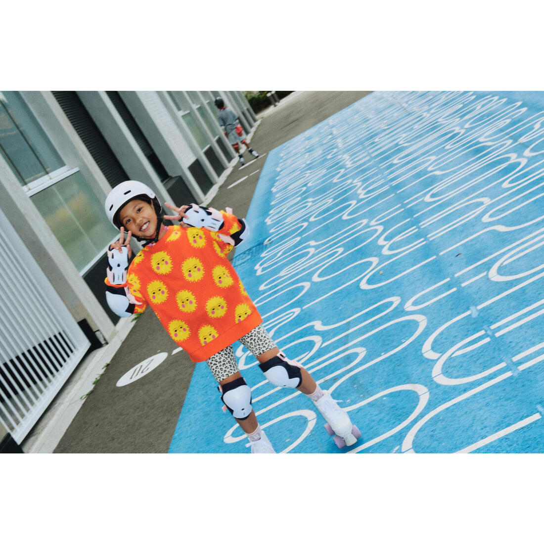 Set 3x2 protections roller trottinette skate enfant PLAY