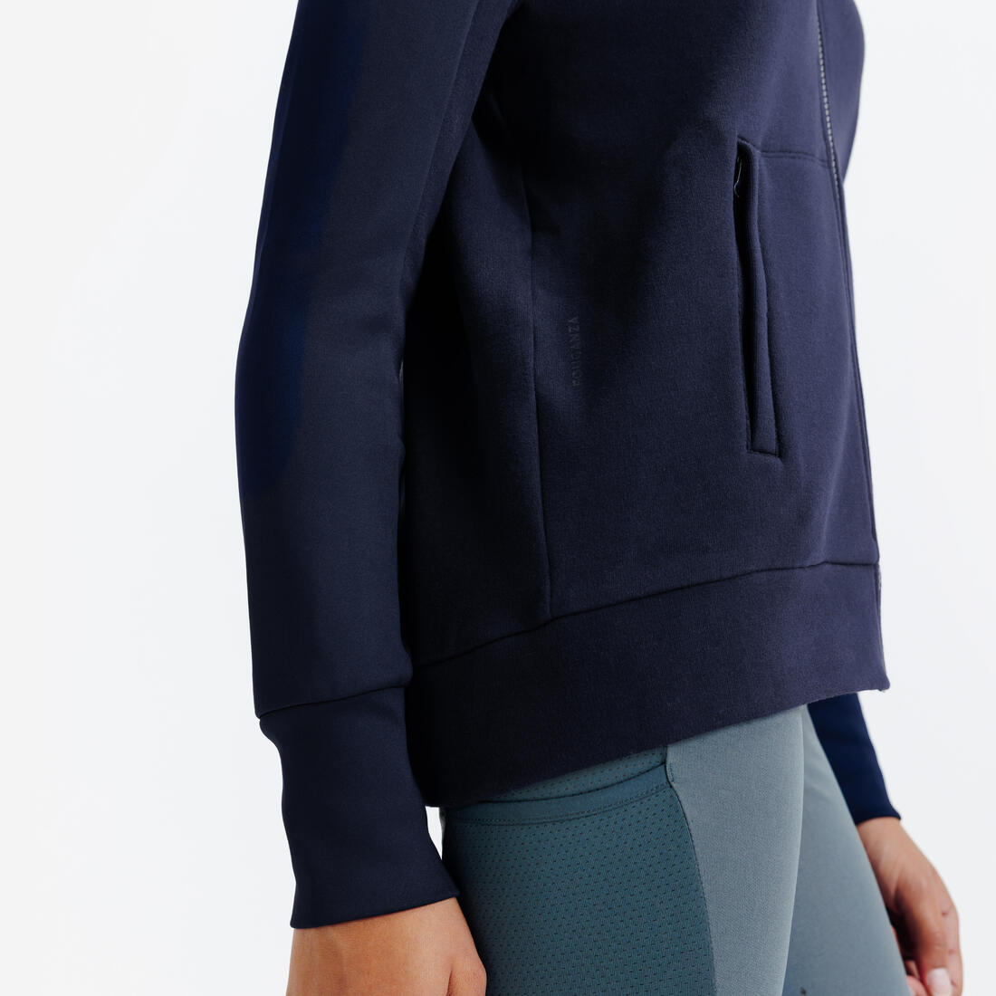 Sweat zippé équitation enfant 500 Marine
