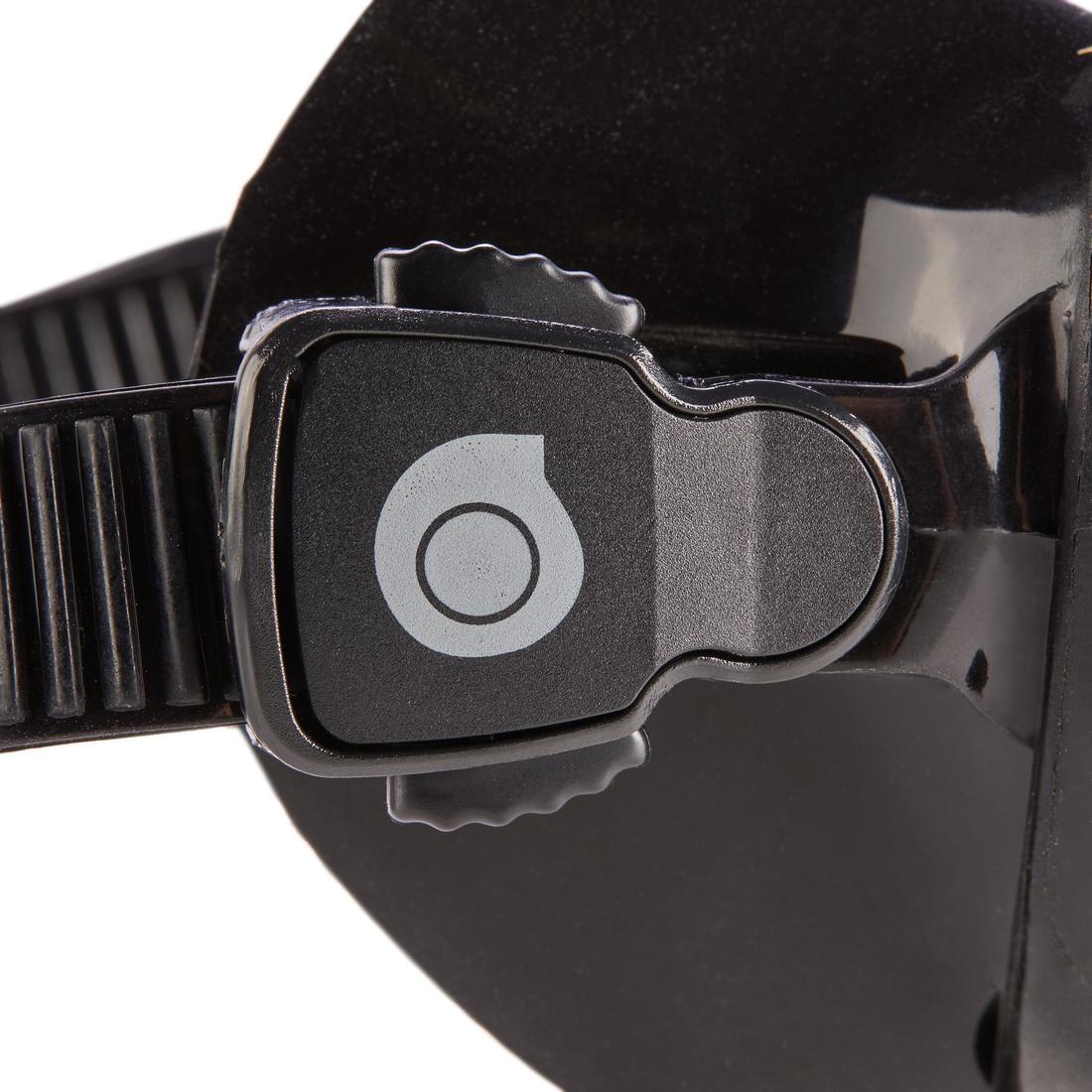 Masque d'apnée et de chasse sous-marine micro volume - 900 dual noir