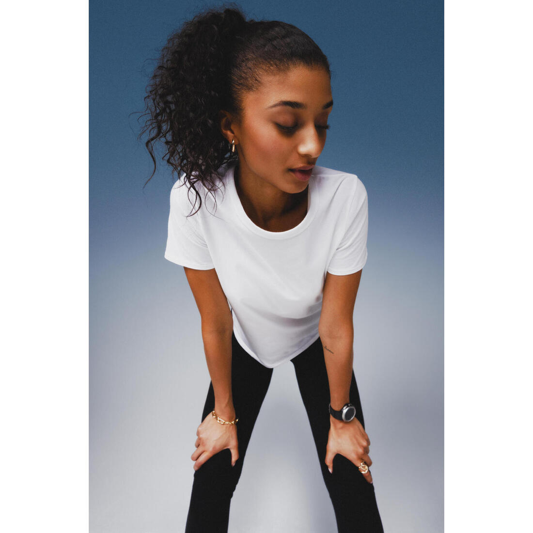 Legging de sport classique en coton et extensible femme