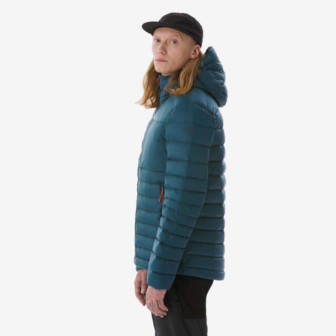 Doudoune à capuche en duvet de trek montagne - mt500 -10 °c - homme