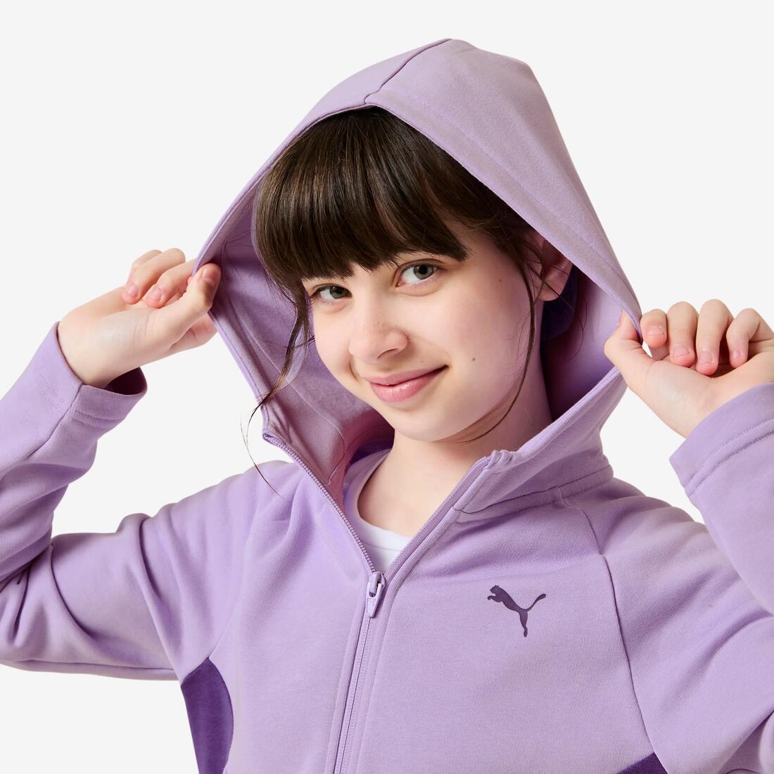 Survêtement zippé enfant, mauve et