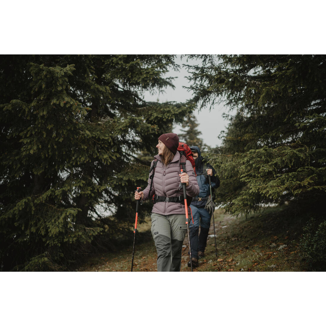 Pantalon résistant de trek montagne - MT500 beige - Femme v2