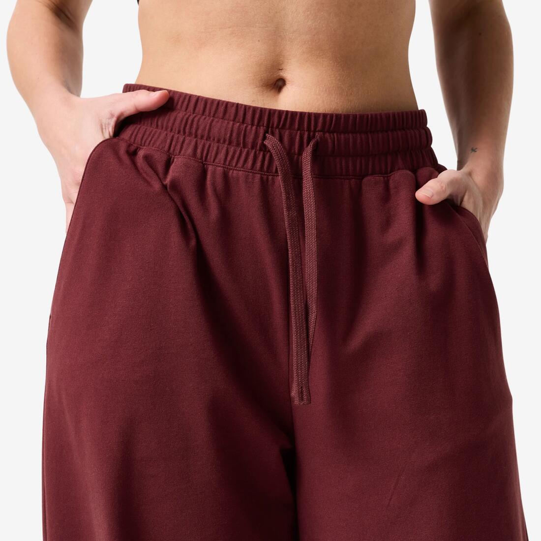 Pantalon de jogging large en coton et extensible femme