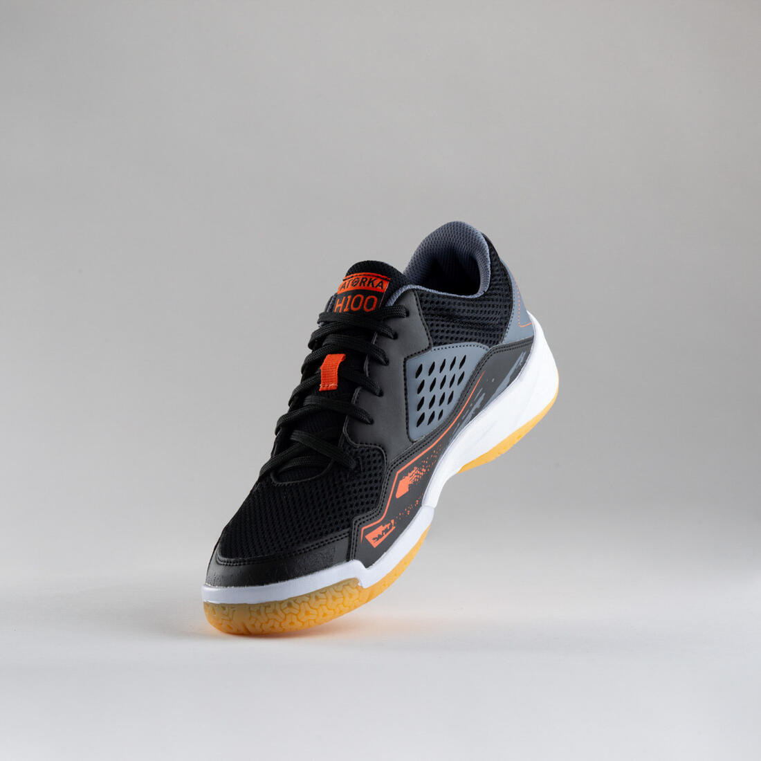 Chaussures de handball Homme - H100 gris noir orange