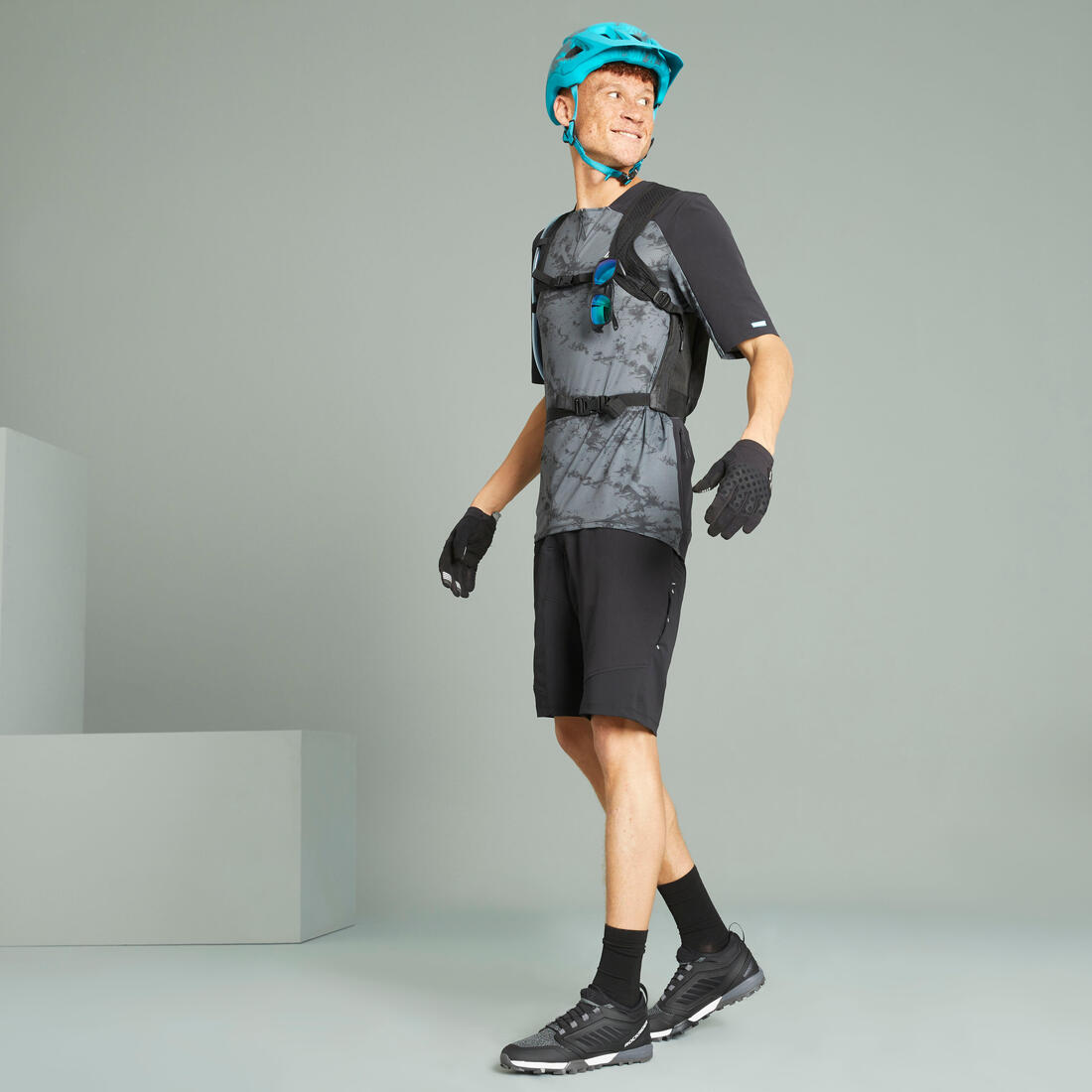 Short 2 en 1 avec sous short VTT Homme, 500