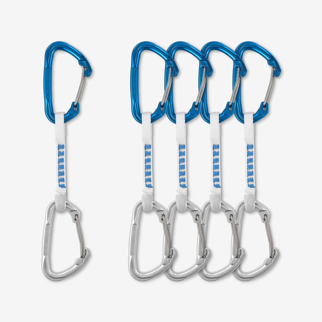 Pack 5 dégaines légères d'escalade et d'alpinisme - ALPINISM 11 CM