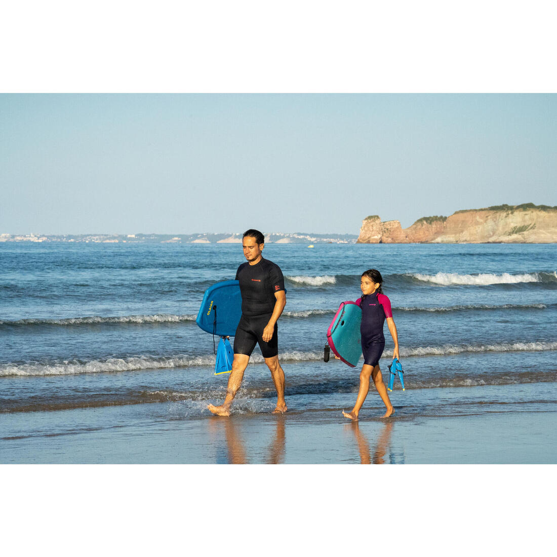 Palmes 100 bodyboard bleu jaune